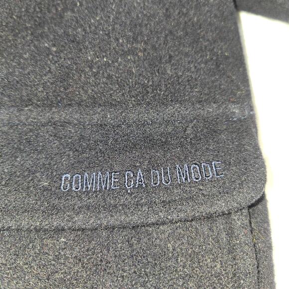 Comme Ca Du Mode Fille Wool Coat Kids 110A 4-5T Navy Hood Toggle Jacket Morandi - Picture 5 of 12